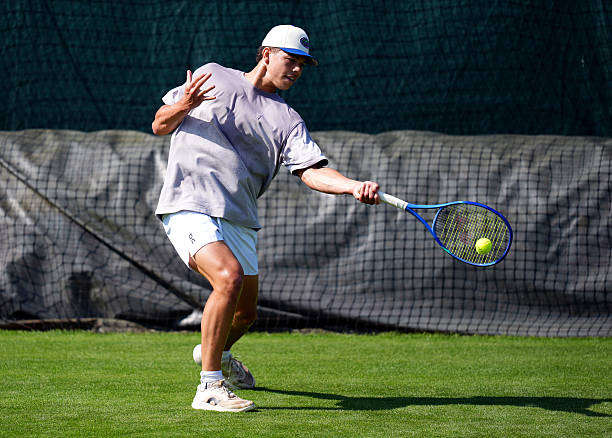 Shelton durante Wimbledon 2026.