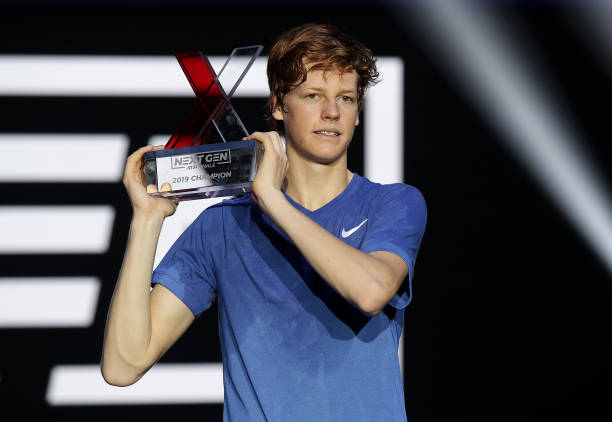 Jannik Sinner, tras ganar las ATP Next Gen Finals. Getty Images.