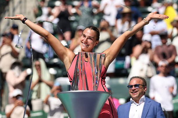 Aryna Sabalenka after winning Indian Wells 2026.
