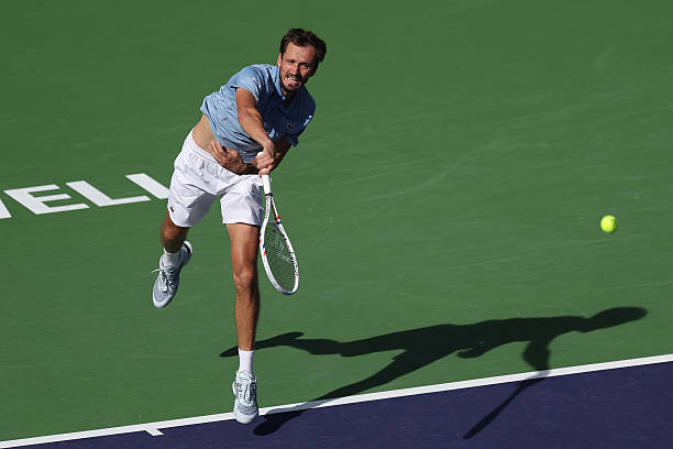 Daniil Medvedev durante la final ante Sinner en Indian Wells 2026.