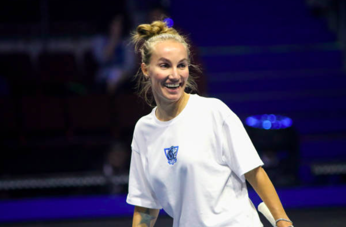Svetlana Kuznetsova during training. Source: Getty