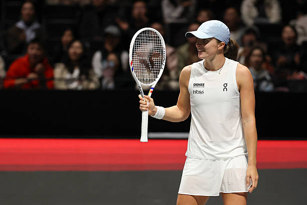 Iga Swiatek, durante su partido ante Rybakina