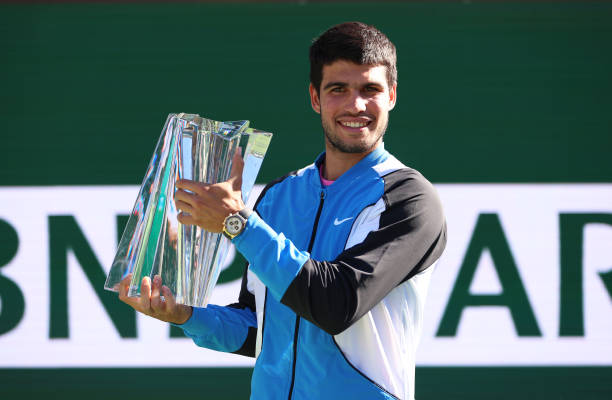 Carlos Alcaraz, en Indian Wells 2024. Foto: gettyimages