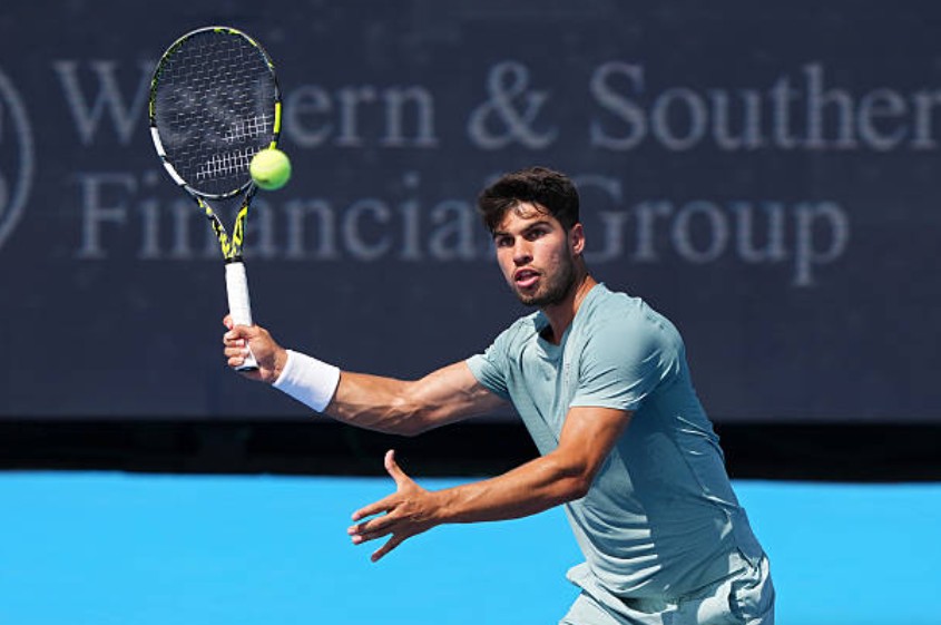 Carlos Alcaraz en el ATP Cincinnati 2025. Foto: Getty