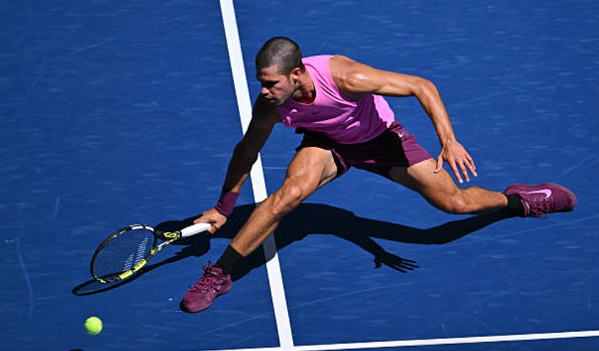 Carlos Alcaraz at the US Open 2025. Photo: Getty