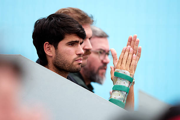 Alcaraz has gone through several stages since his injury. Source: Getty