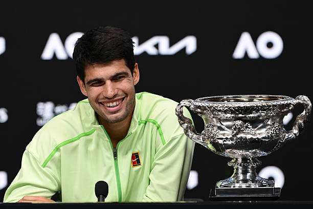 Alcaraz has already secured the first Grand Slam of the year. Source: Getty