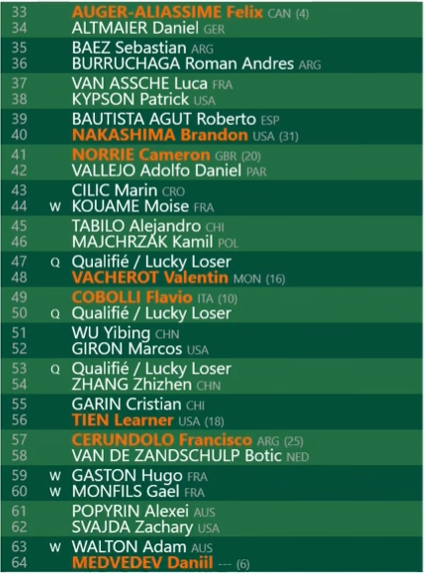 Cuadro Daniil Medvedev en Roland Garros 2026
