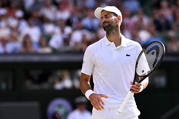 Novak Djokovic, disperato per Sinner. Foto: gettyimages