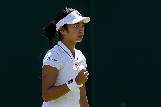Eala discusses her match vs Swiatek at Wimbledon. Source: Getty