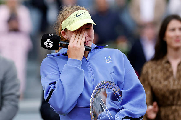 Andreeva could not hold back the tears after losing in the final. Source: Getty