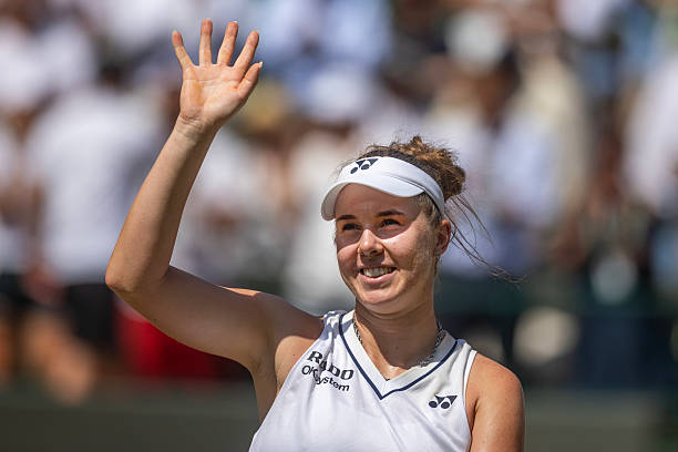 Linda Noskova, contenta en Wimbledon 2026. Foto: gettyimages