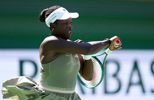 Victoria Mboko aprende en Indian Wells. Foto: gettyimages