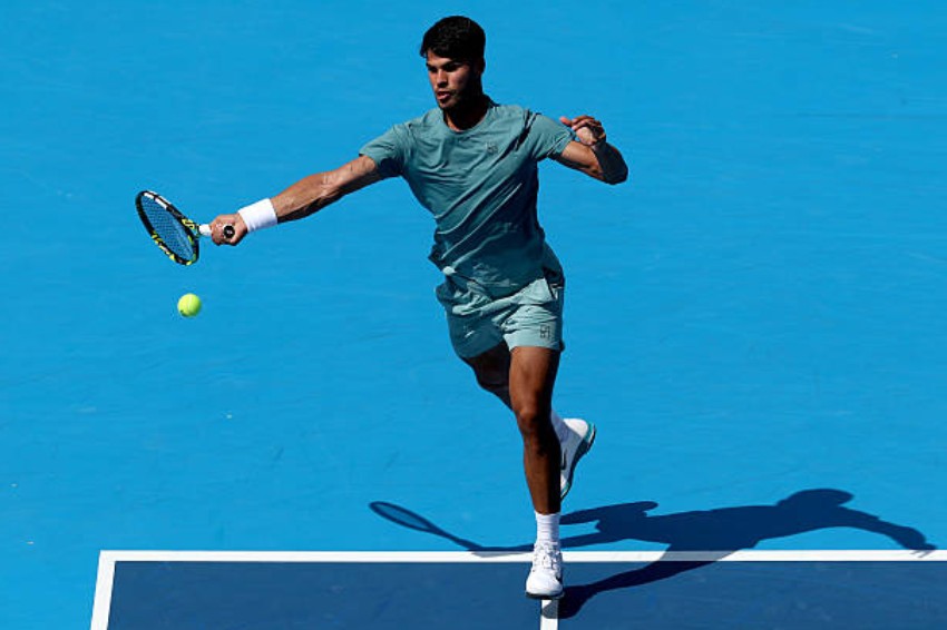 Carlos Alcaraz en el ATP Cincinnati 2025. Foto: Getty