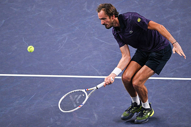 Medvedev returns to the net, an element missing in his game. Source: Getty