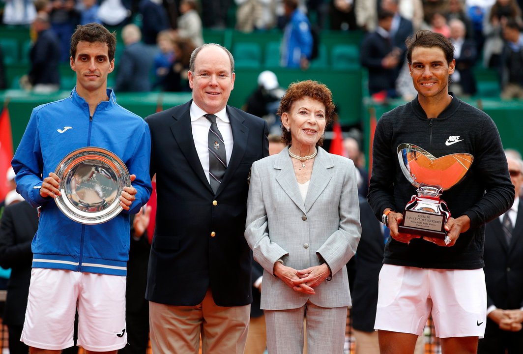 Nadal y Albert Ramos tras la final de Montecarlo 2017.