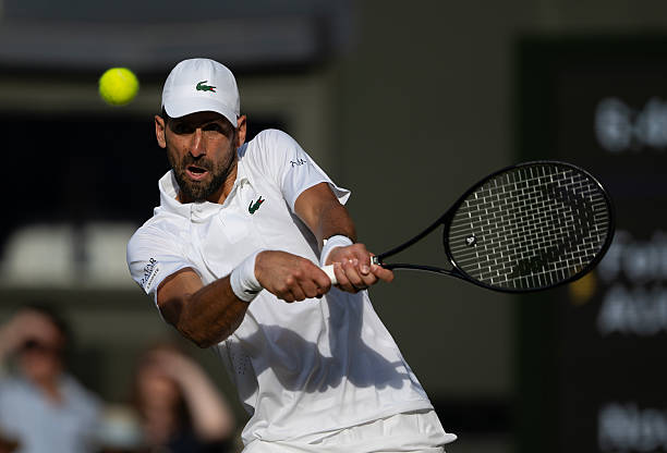Novak Djokovic, determinación en Wimbledon. Foto: gettyimages