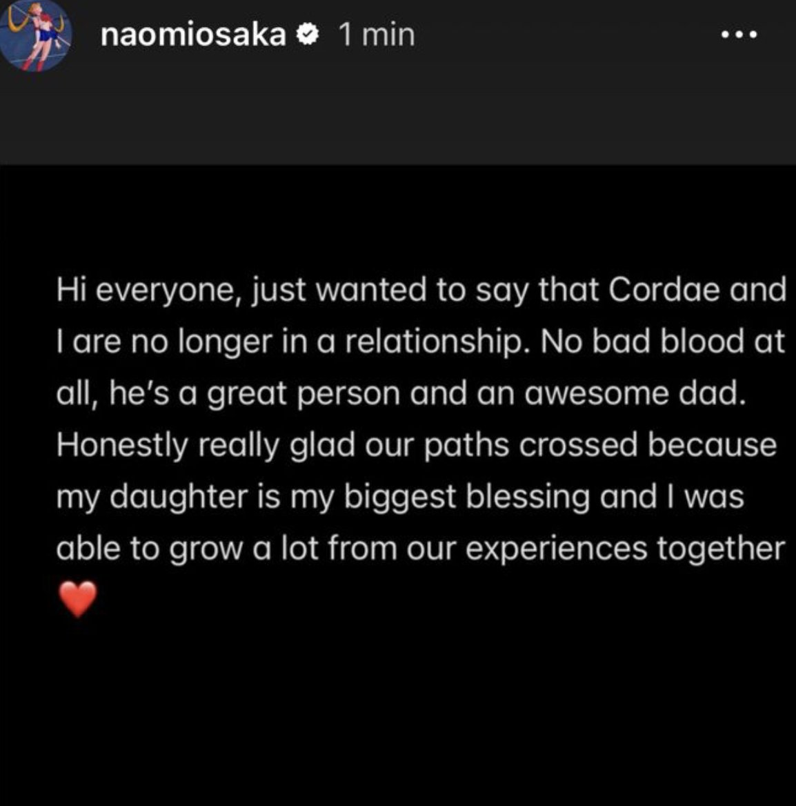 Osaka cuts ties with her daughter's father