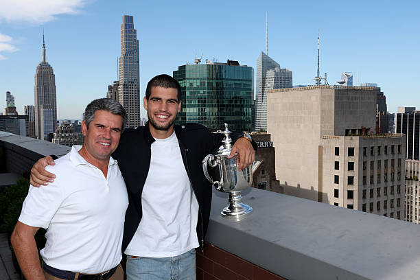 Alcaraz e suo padre, nel 2025. Foto: gettyimages