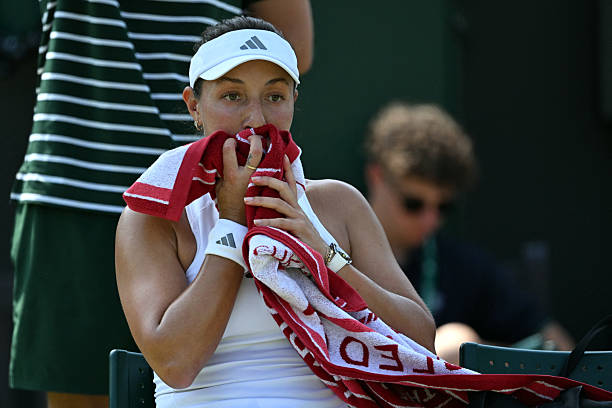Jessica Pegula, reflexiva en Wimbledon 2026. Foto: gettyimages