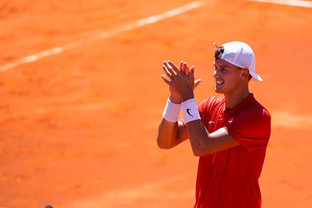 Rune celebra su victoria hoy. Fuente: Getty