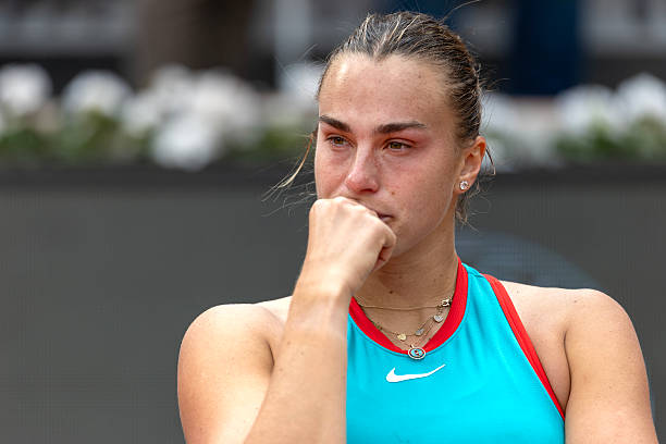 Sabalenka,在罗兰·加洛斯决赛中输给高芙后的图片。来源:盖蒂