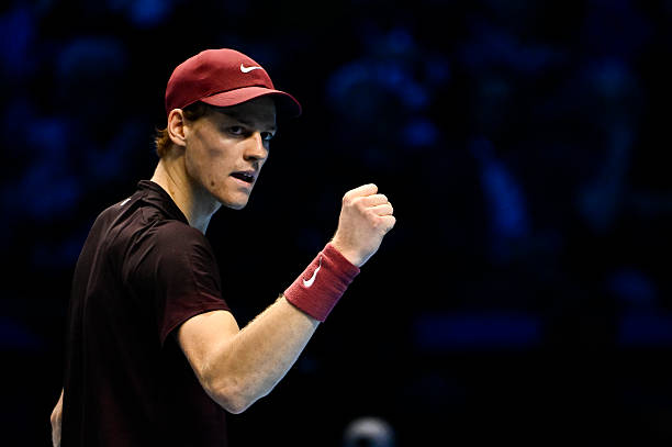 Sinner celebra durante su triunfo sobre Zverev. Fuente: Getty