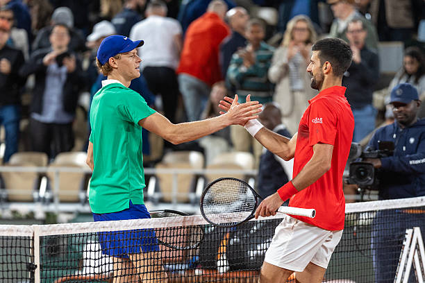 Sinner y Djokovic, en Roland Garros 2026. Foto: gettyimages