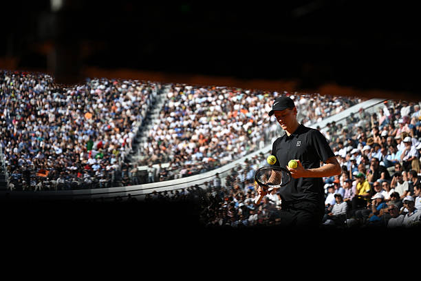 Jannik Sinner, concentración en Roma. Foto: gettyimages