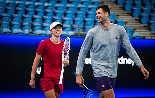 Swiatek et Hurkacz, à la United Cup 2026. Photo : gettyimages
