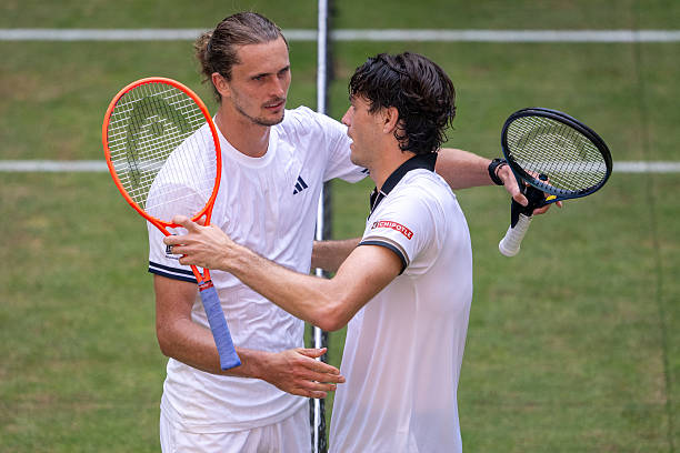Zverev felicita a Fritz en Halle. Foto: gettyimages