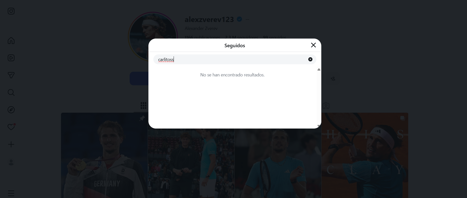 Zverev deja de seguir a Alcaraz