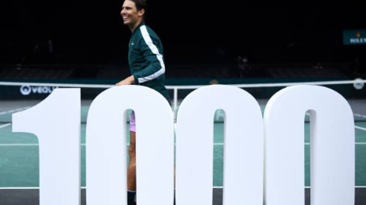 Rafa Nadal celebra sus 1000 victorias. Fuente: Getty