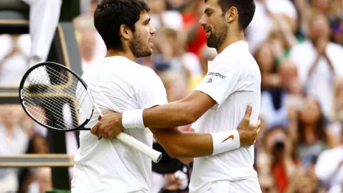 Carlos Alcaraz habla de Novak Djokovic en Wimbledon 2023. Foto: gettyimages