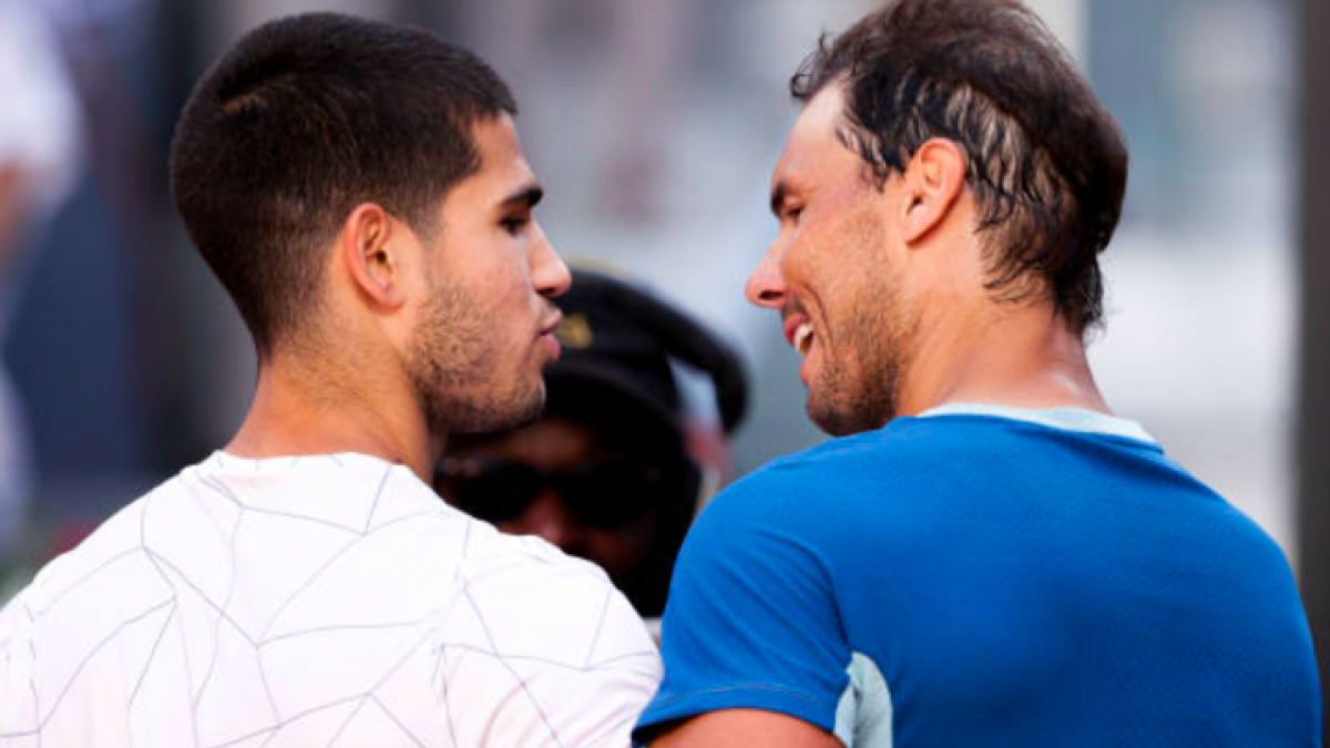 Carlos Alcaraz y Rafael Nadal. Fuente. Getty