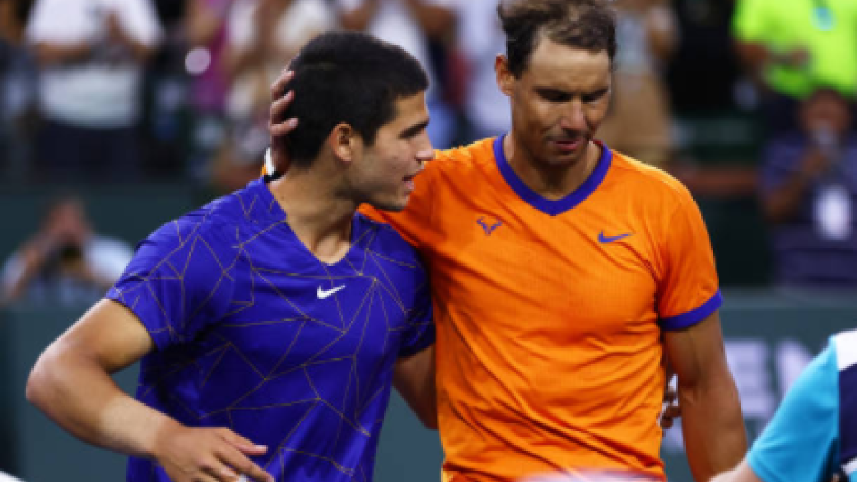 Carlos Alcaraz y Rafa Nadal. Fuente: Getty