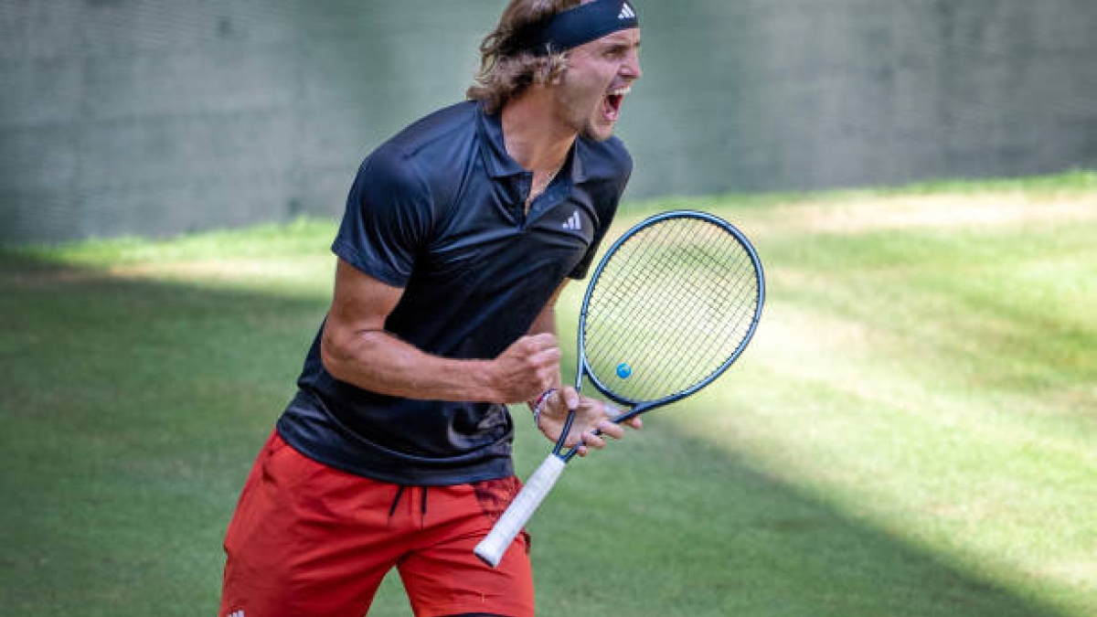 Alexander Zverev, en el ATP Halle 2023. Foto: Getty