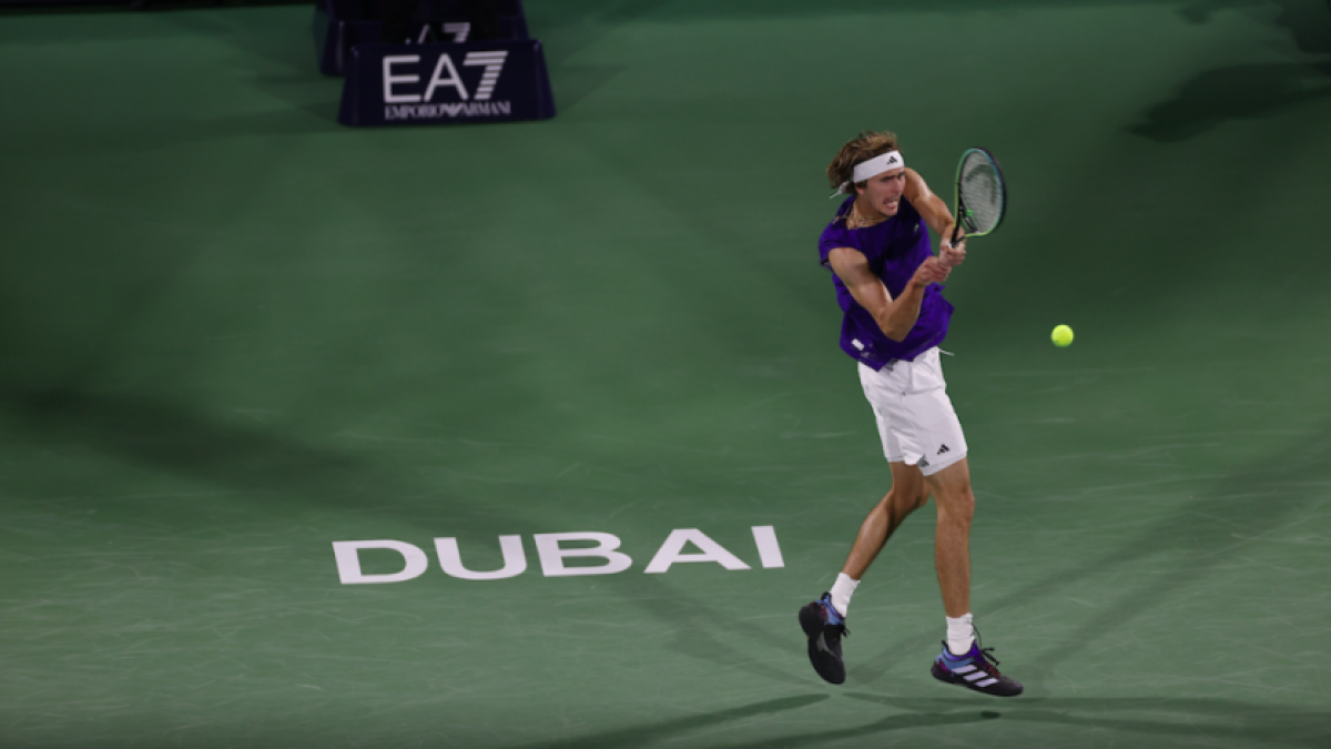 Alexander Zverev en el ATP 500 Dubái. Foto: Dubai Duty Free Tennis Championship