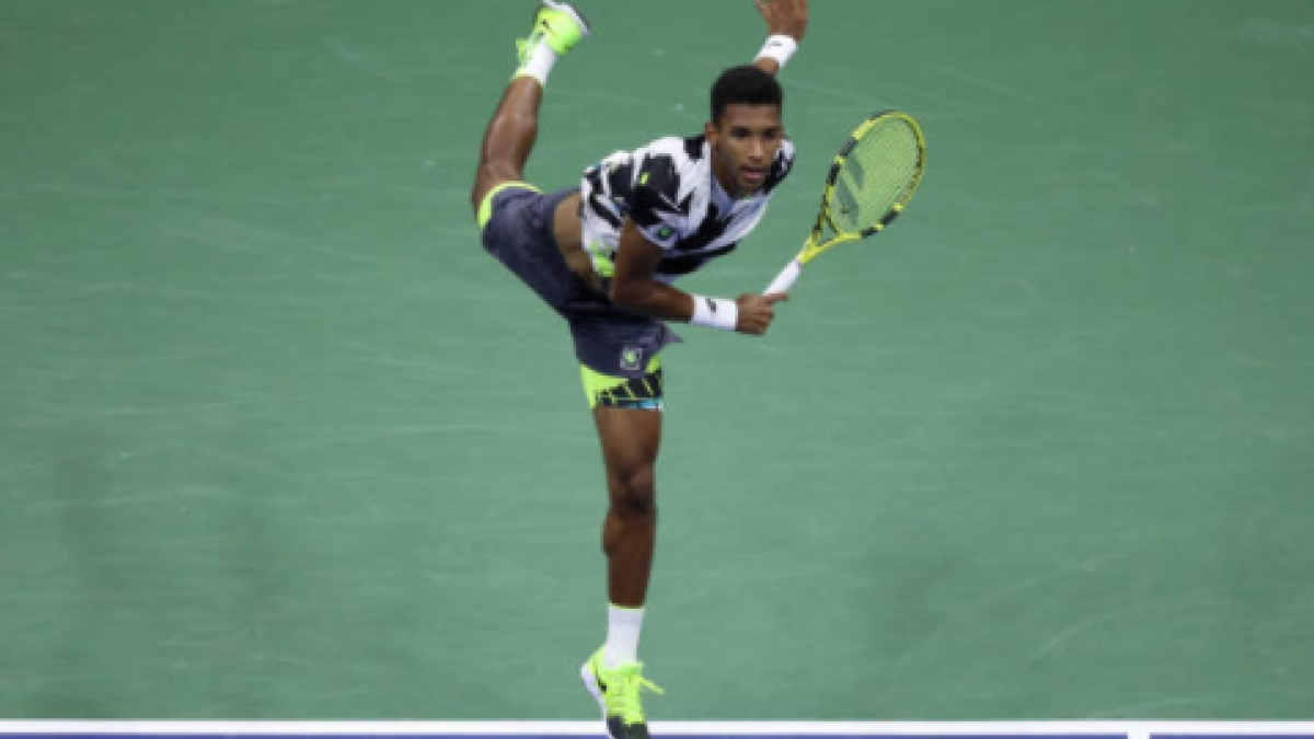 Felix Auger-Aliassime, durante su partido ante Murray. Fuente: Getty