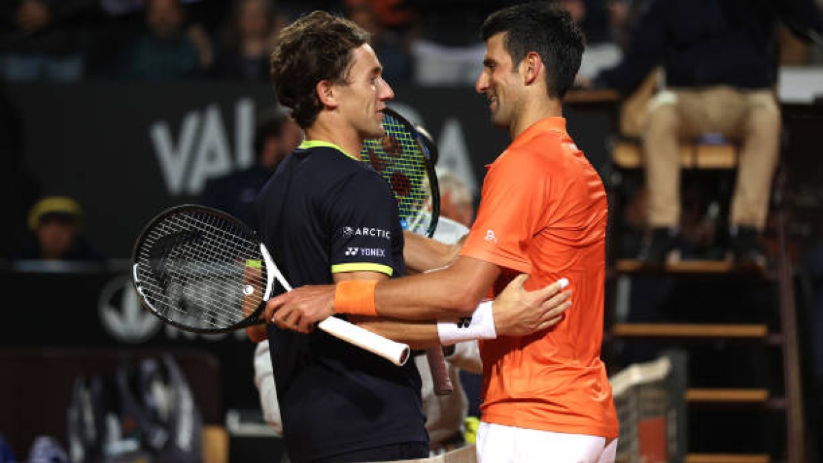 Análisis final masculina Novak Djokovic y Casper Ruud. Foto: gettyimages