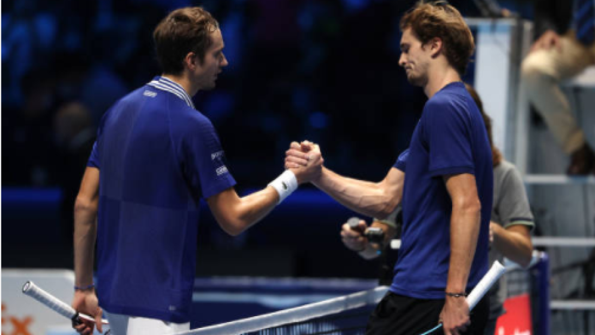 Daniil Medvedev y Alexander Zverev. Fuente: Getty