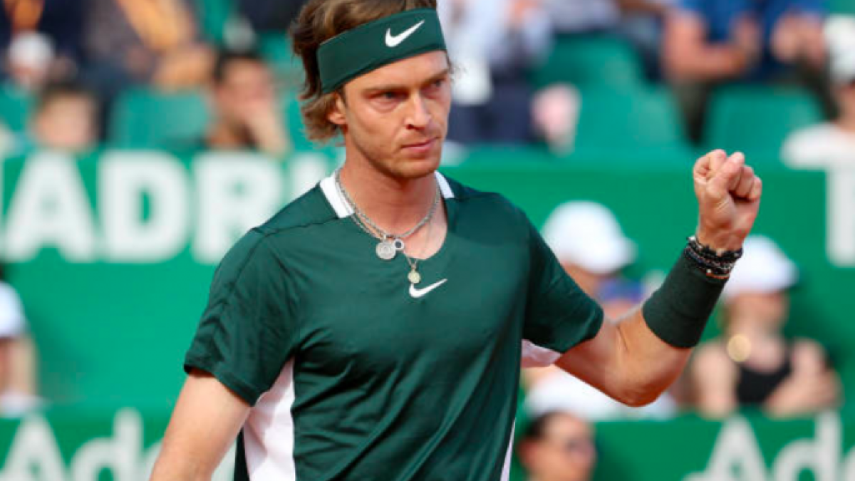 Andrey Rublev en el Masters 1000 de Montecarlo 2022. Foto: Getty