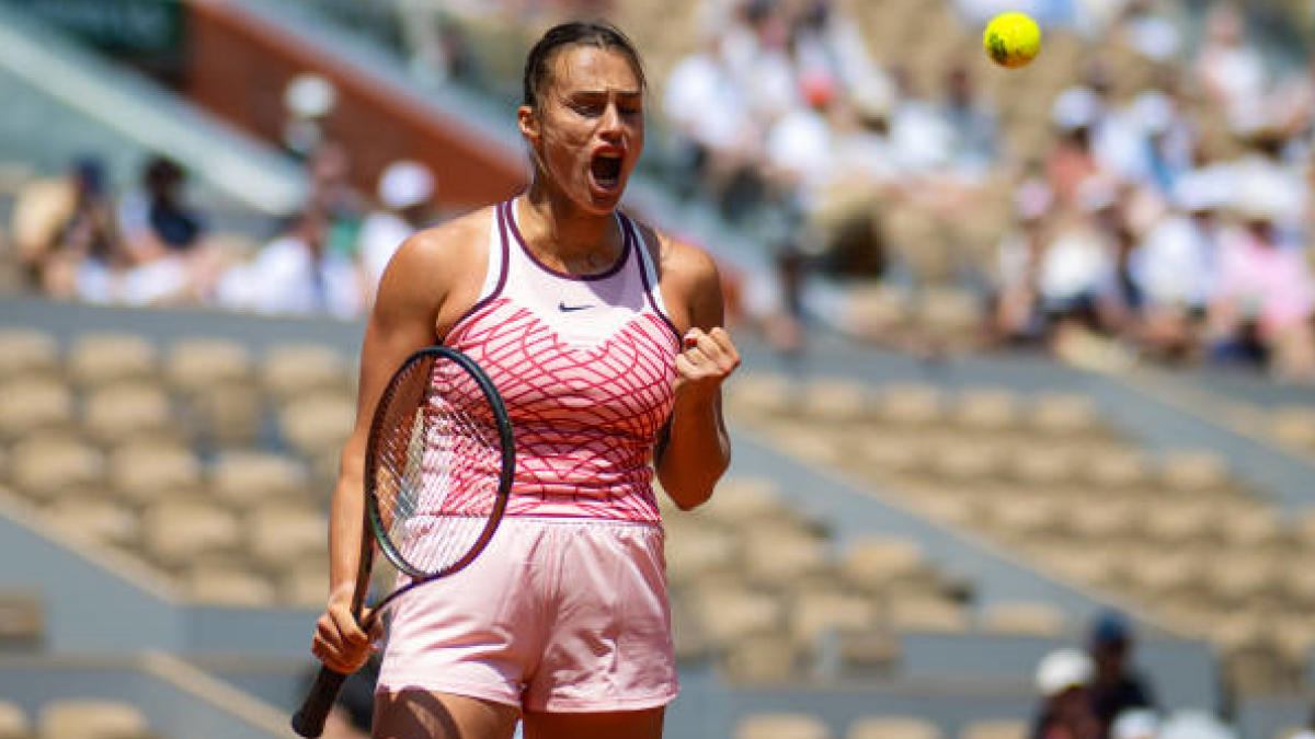 Aryna Sabalenka en Roland Garros 2023. Foto: getty