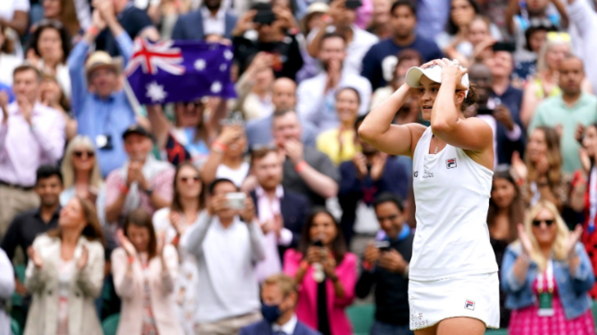 Ashleigh Barty en Wimbledon 2021. Foto: Getty