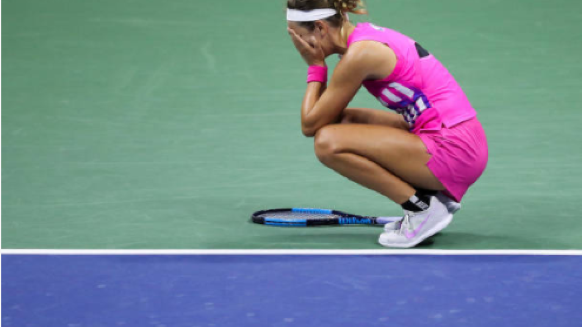 Victoria Azarenka celebra su victoria. Fuente: Getty