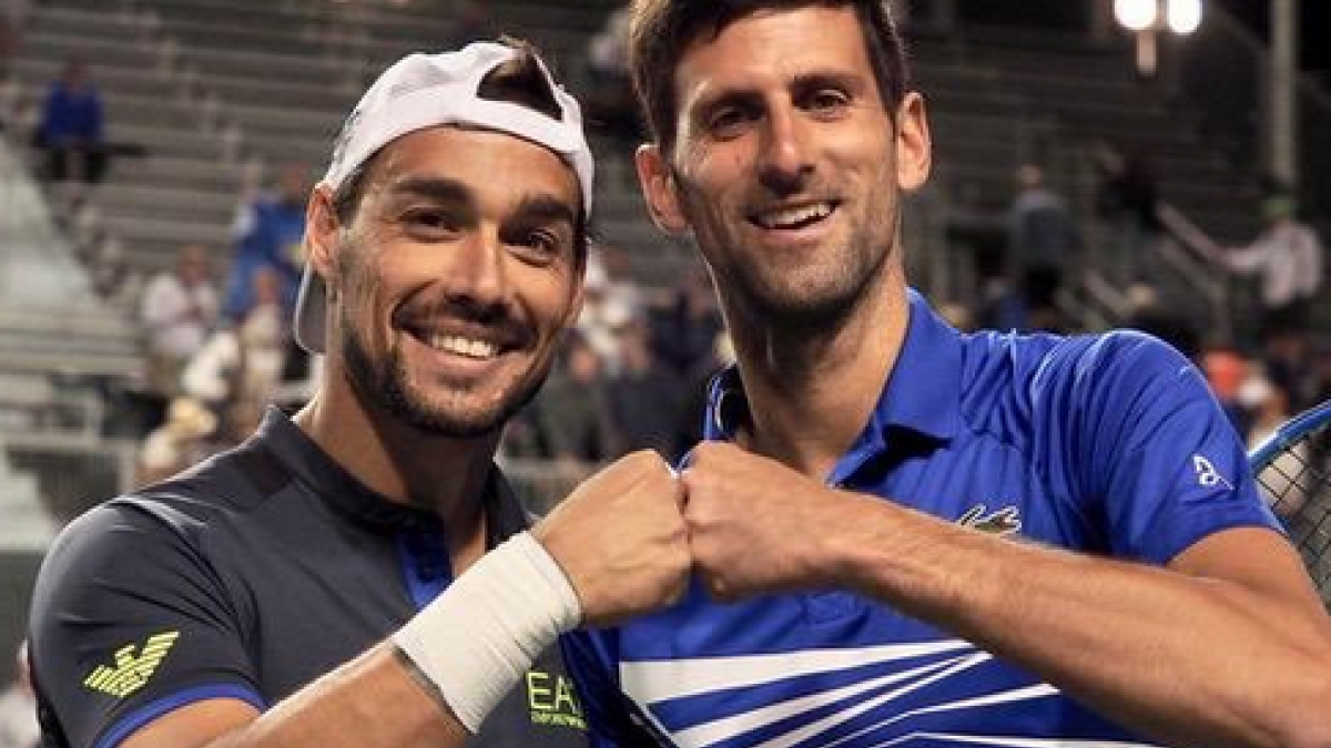 Fognini y Djokovic