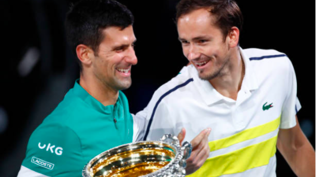 Novak Djokovic y Daniil Medvedev. Fuente: Getty