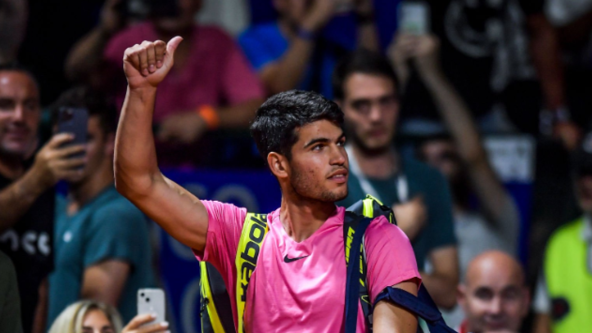 Carlos Alcaraz en el ATP Buenos Aires 2023. Foto: Getty