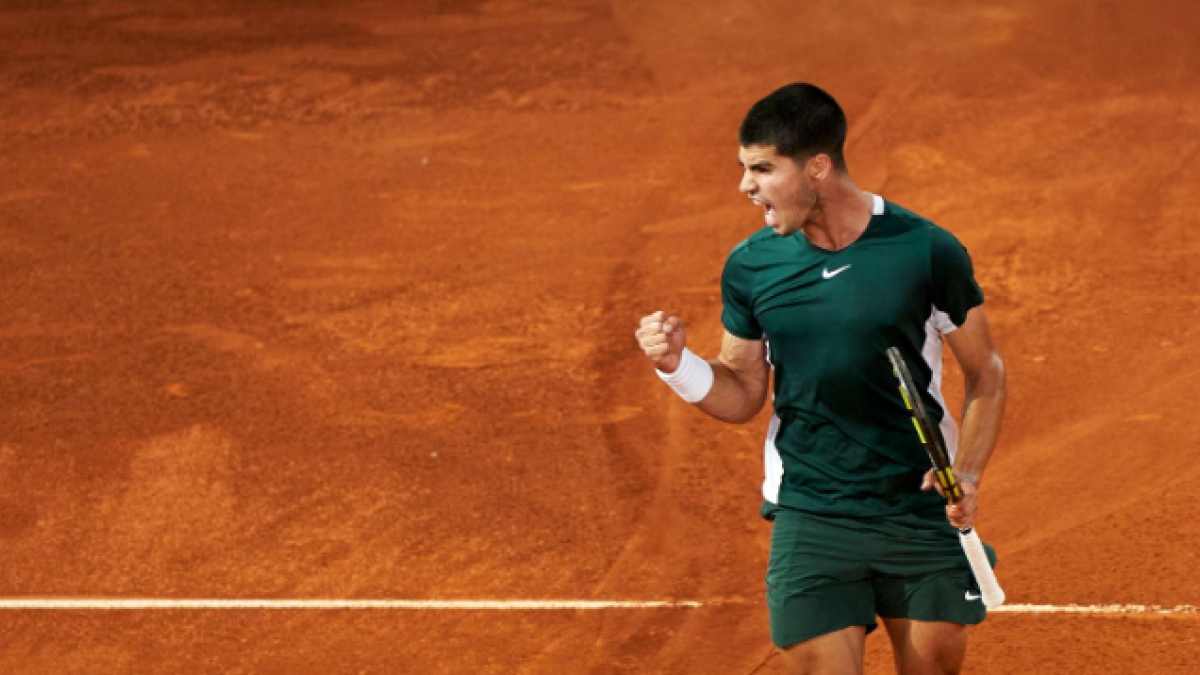 Carlos Alcaraz en el Mutua Madrid Open 2022. Foto: Getty