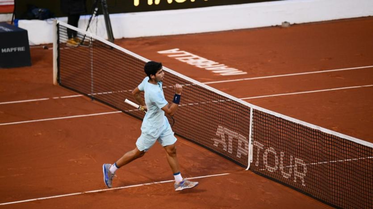 Carlos Alcaraz gana a Casper Ruud en Marbella 2021. Foto: gettyimages